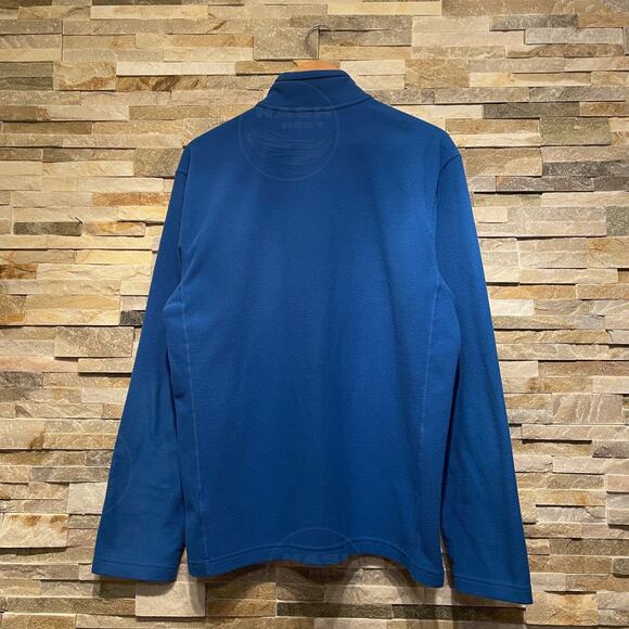 The North Face Men’s Medium Fleece Jacket | Blue Zip-Up, Gray Chest Pocket - Picture 2 of 9